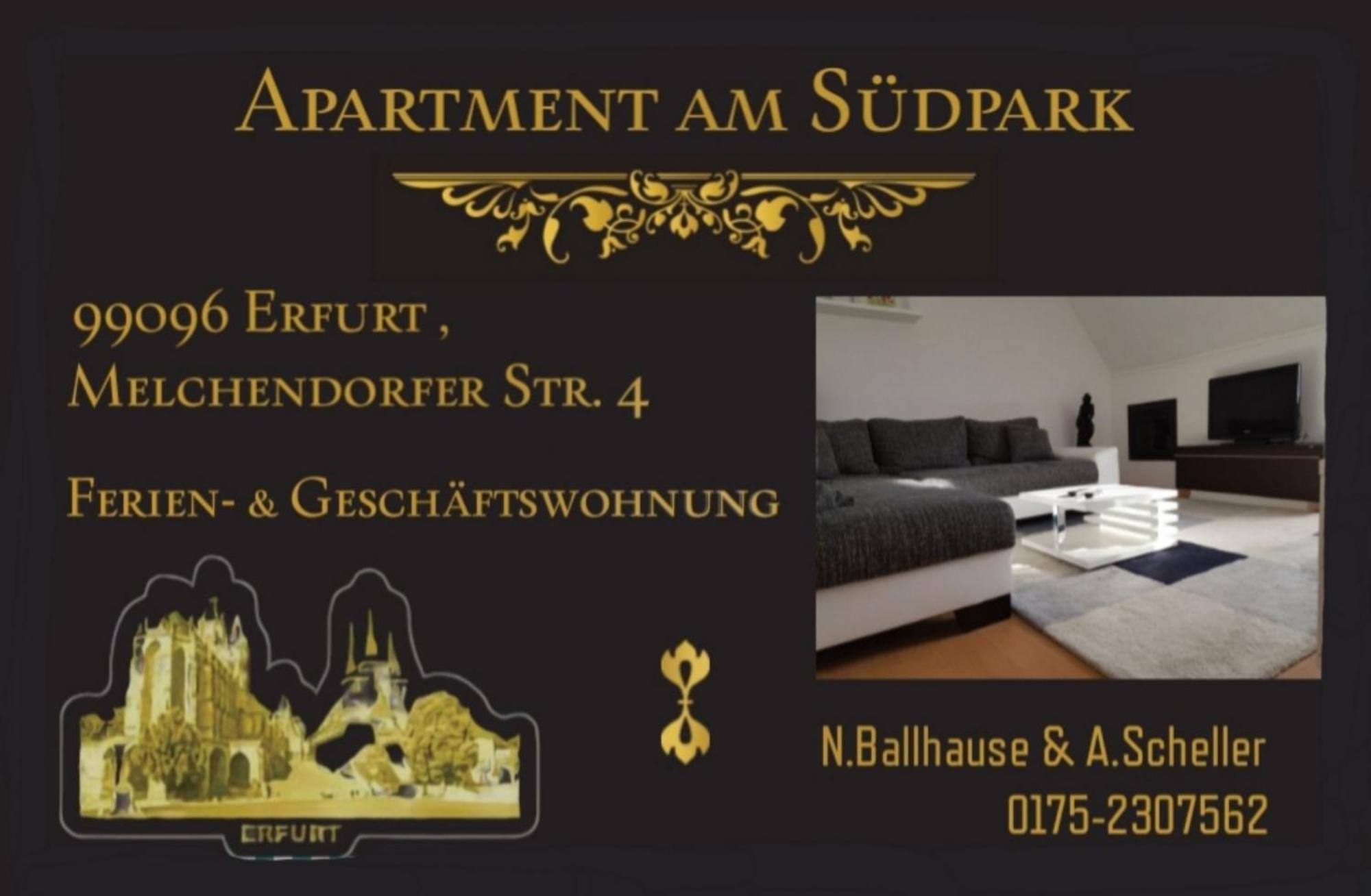 Apartment Am Suedpark Erfurt - Inkl Garten Mit Sitzlounge - Zentrumsnah Kültér fotó